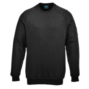 FR Modaflame Antistatisk Långärmad Sweatshirt - Svart