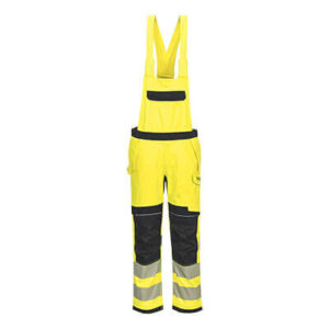 PW3 FR Modaflame Hi-Vis Hängslebyxa - Gul/Svart