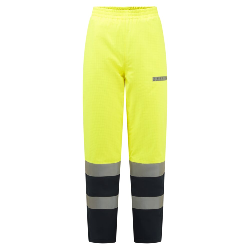 Bizflame Rain+ Hi-Vis Multi-Norm Kontrast FR vinterbyxor - Gul/Marinblå