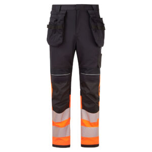 PW3 Modaflame Work HVO Hi-Vis klass 1 FR-byxor - Orange/Svart