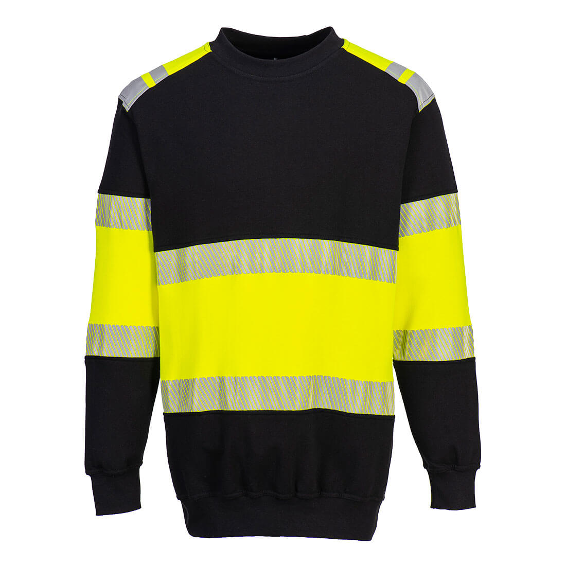 PW3 FR Modaflame Hi-Vis Sweatshirt Klass 1 - Gul/Svart