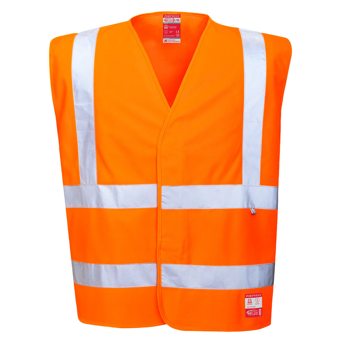 Hi-Vis Anti Static Väst - Flamskydd - Orange