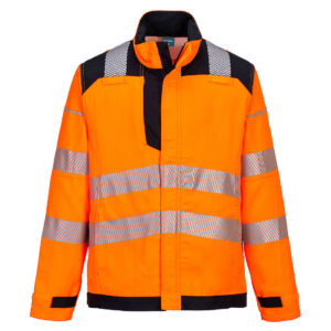 PW3 FR Modaflame HVO Arbetsjacka Stretch Klass 3 - Orange/Svart