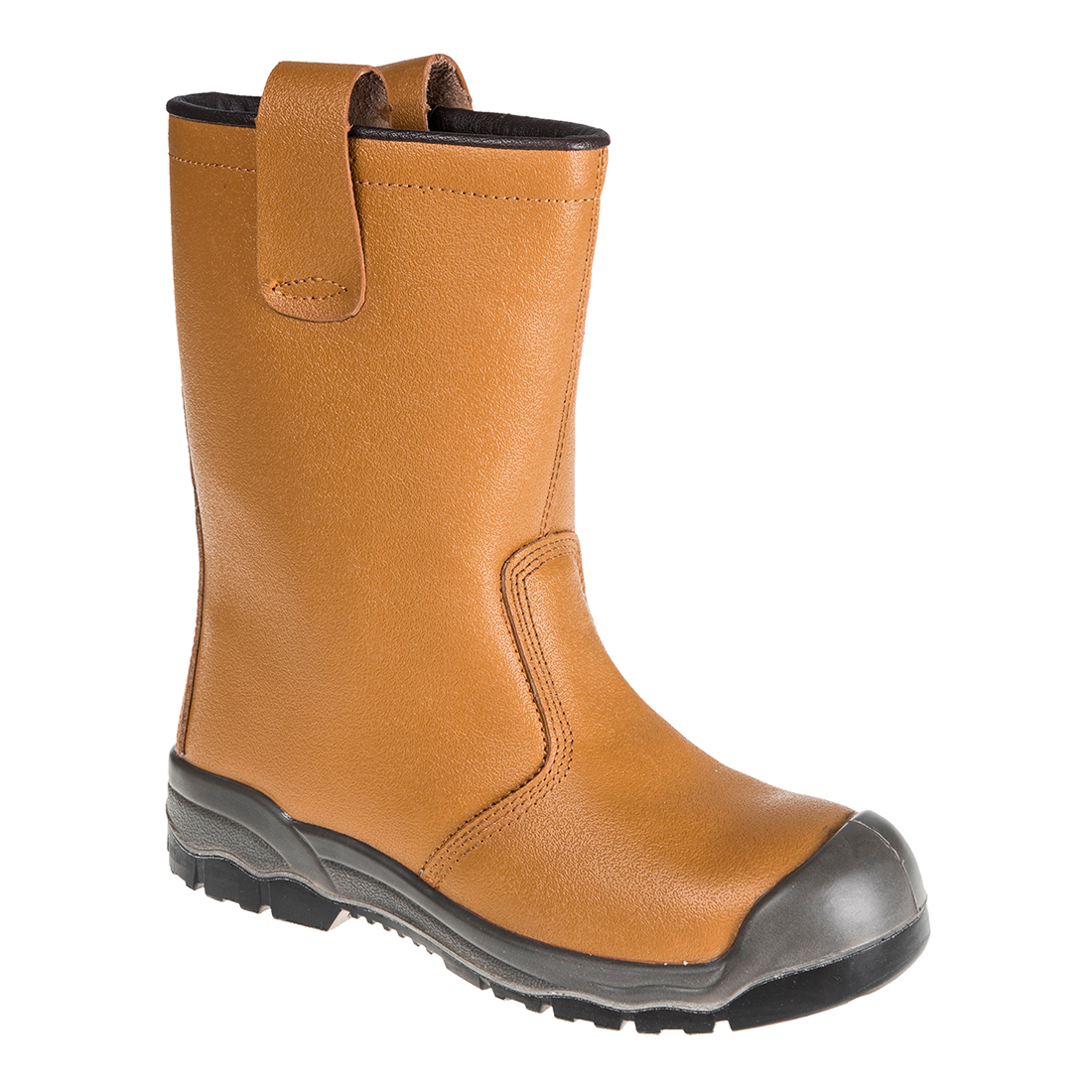 Stål Action Leather Rigger Stövel S1P SR - Gulbrunt