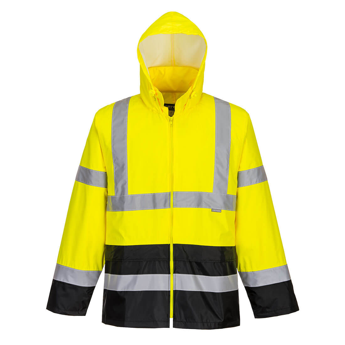Hi-Vis Classic Contrast Regnjacka - Gul/Svart