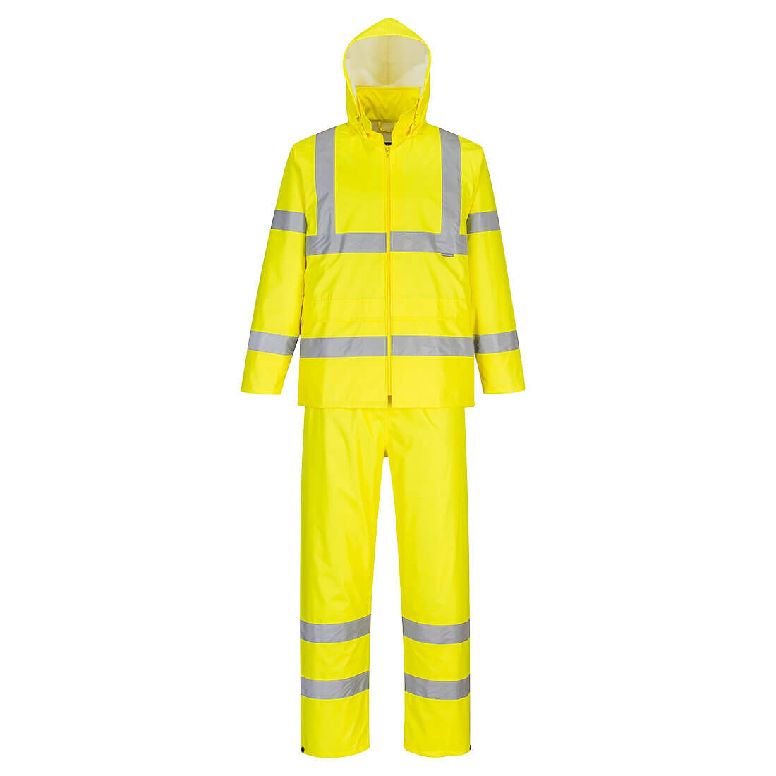 Hi-Vis packbart regnställ - Gul: