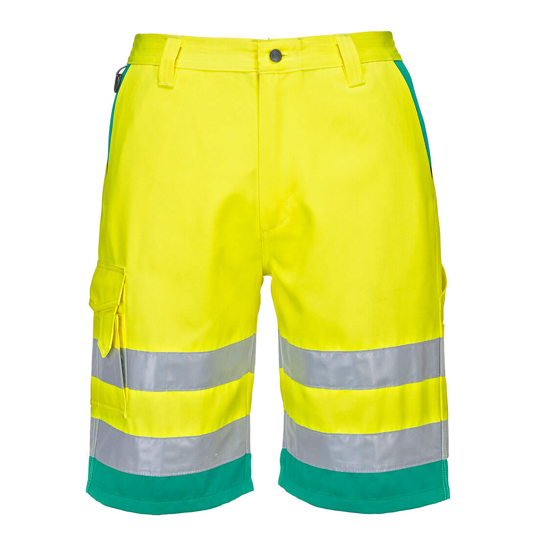 Hi-Vis Lightweight Polycotton Shorts - Gul/teal