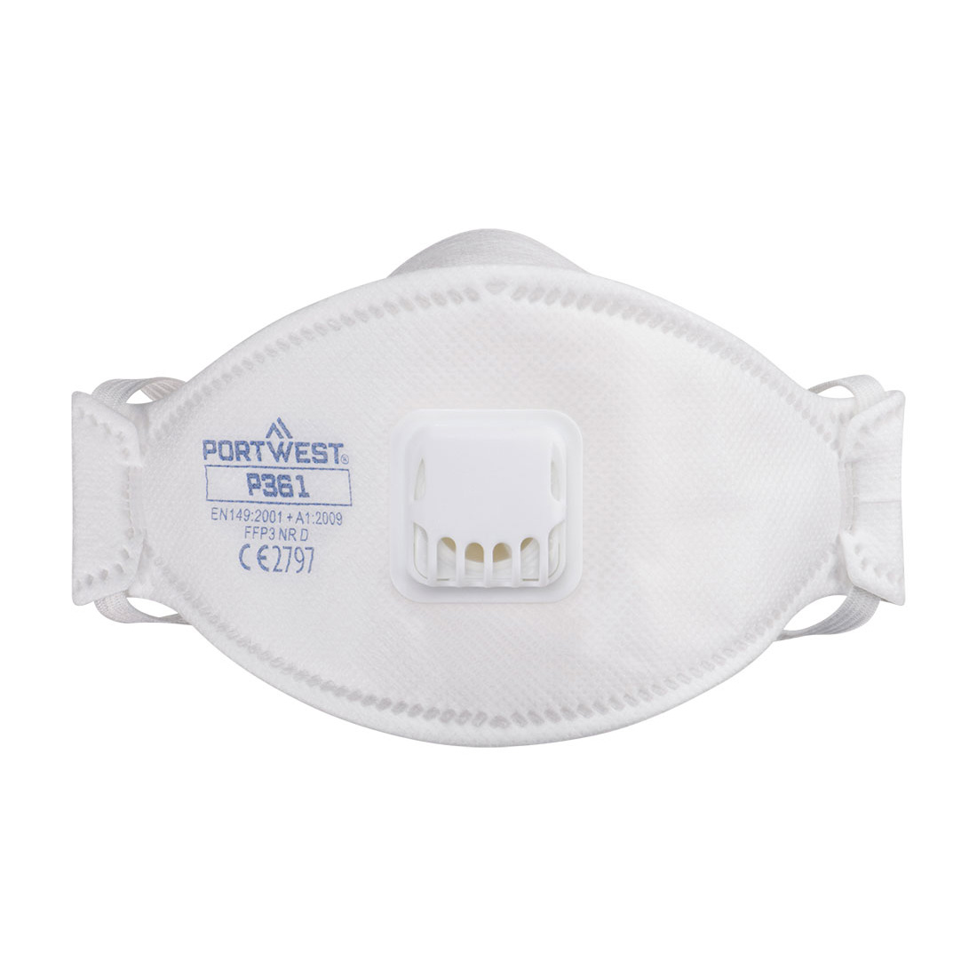Andningsskydd med trefaldig ventil Dolomite FFP2 – 10-pack - Vit