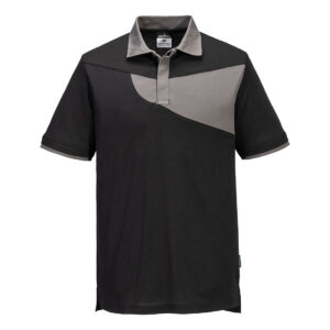 PW2 Pikétröja S/S - Svart/Zoom Grå