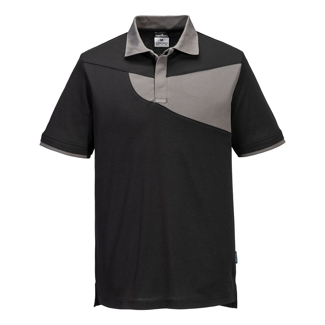 PW2 Pikétröja S/S - Svart/Zoom Grå