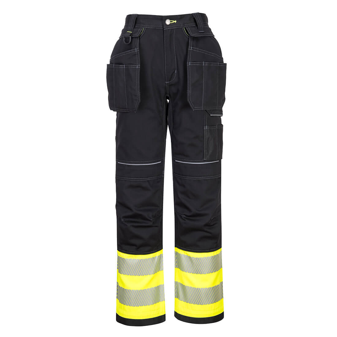 PW3 Hi-Vis Klass 1 Hölster Byxa - Gul/Svart