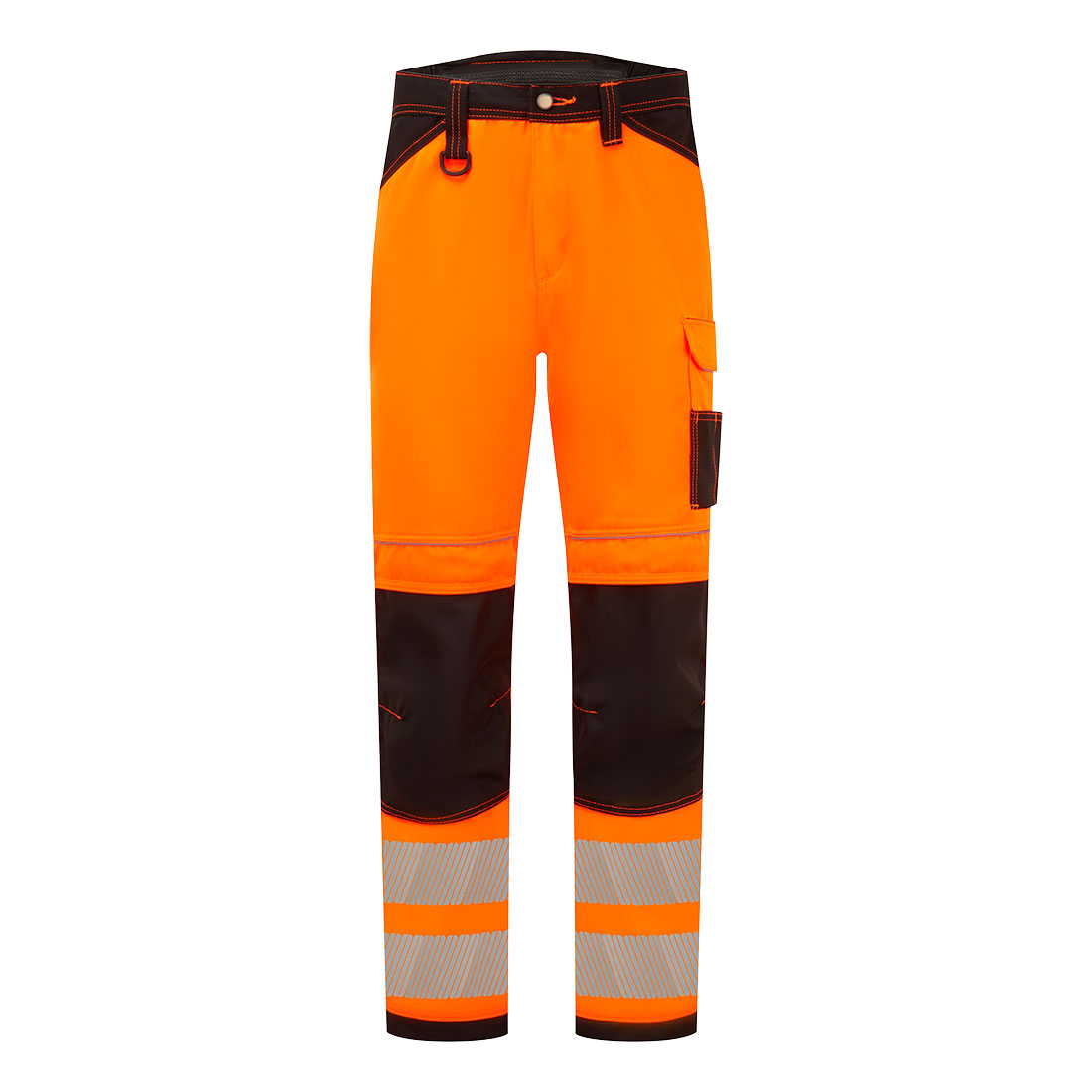 PW3 Hi-Vis arbetsbyxor Byxor - Orange/svart kort
