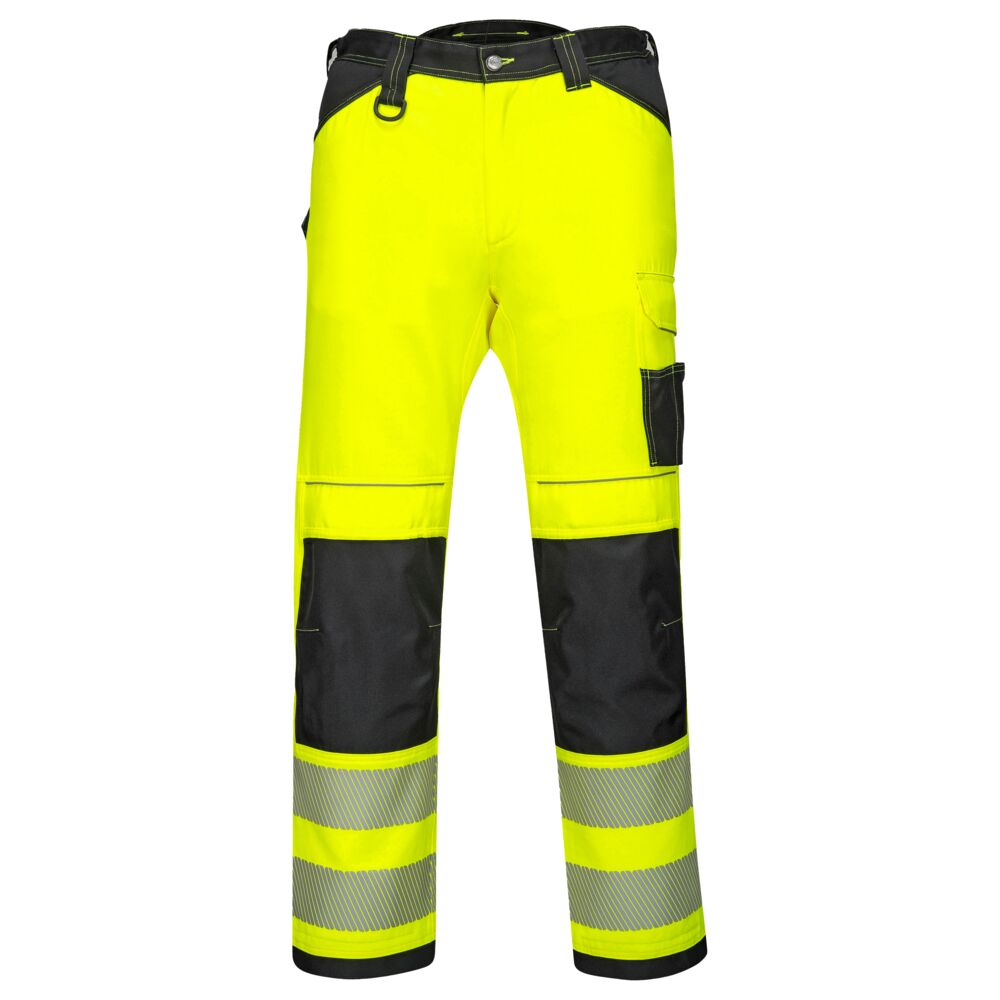 PW3 Hi-Vis arbetsbyxor Byxor - Gul/Svart