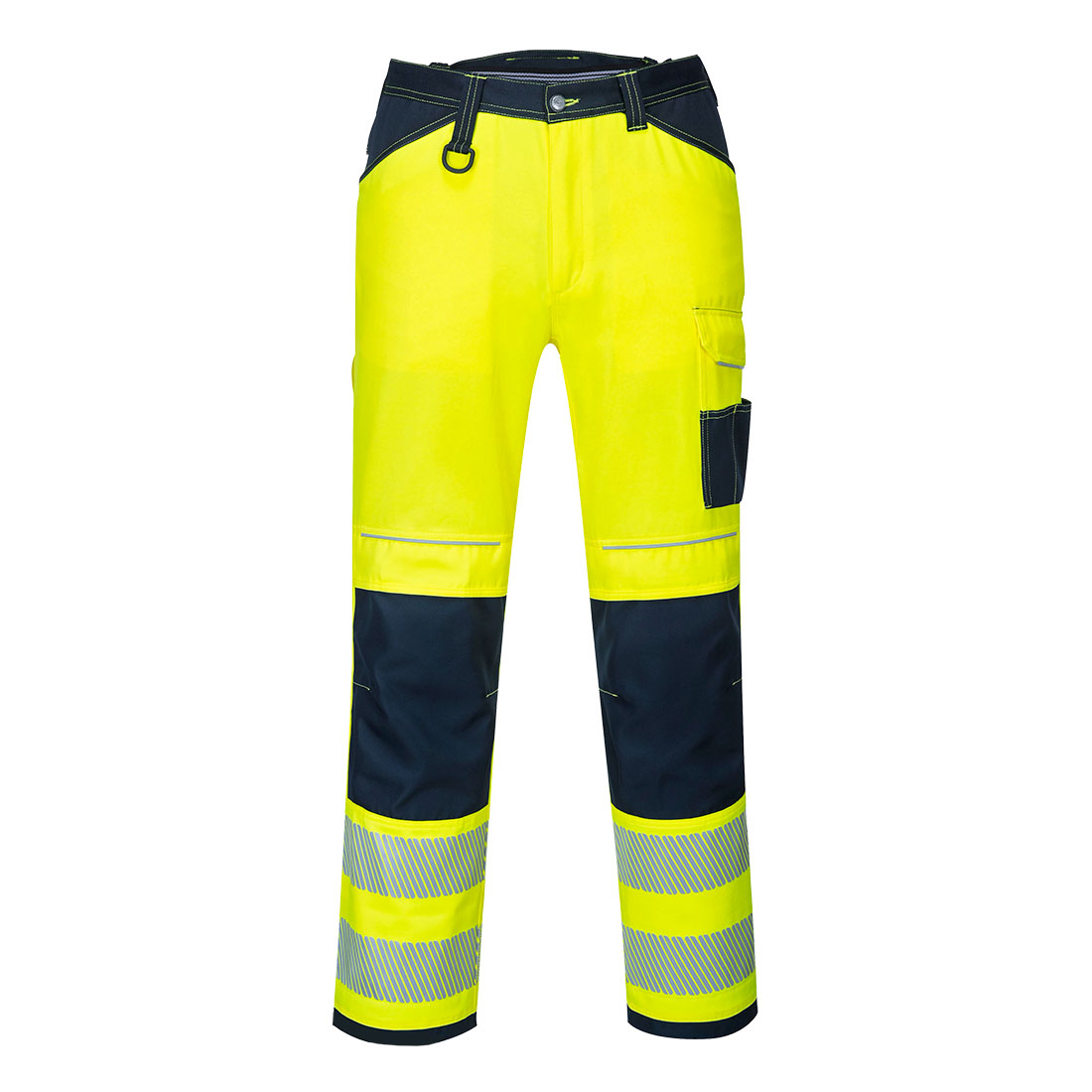 PW3 Hi-Vis arbetsbyxor Byxor - Gul/Marinblå