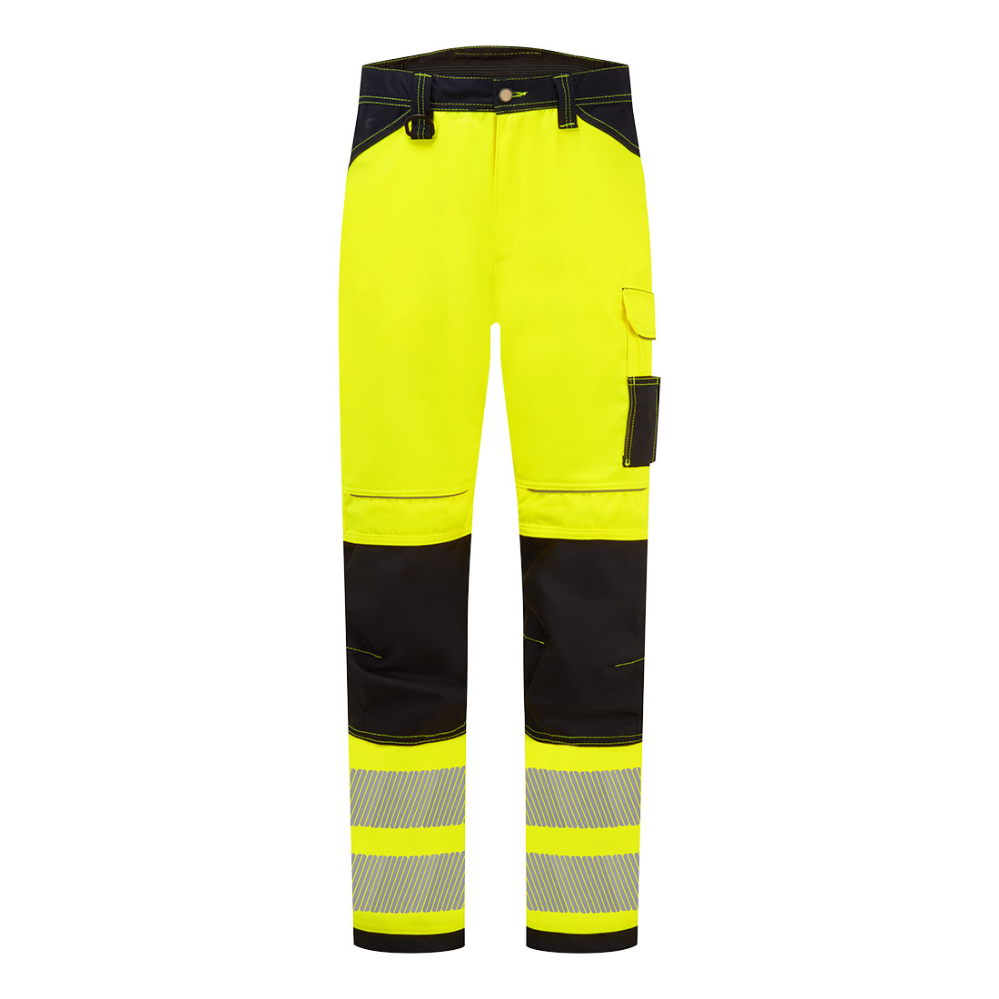 PW3 Hi-Vis arbetsbyxor Byxor - Gul/marin kort