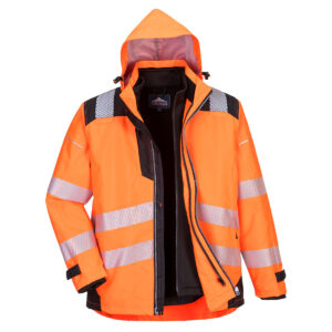 PW3 Hi-Vis 3-i-1 Jacka - Orange/Svart