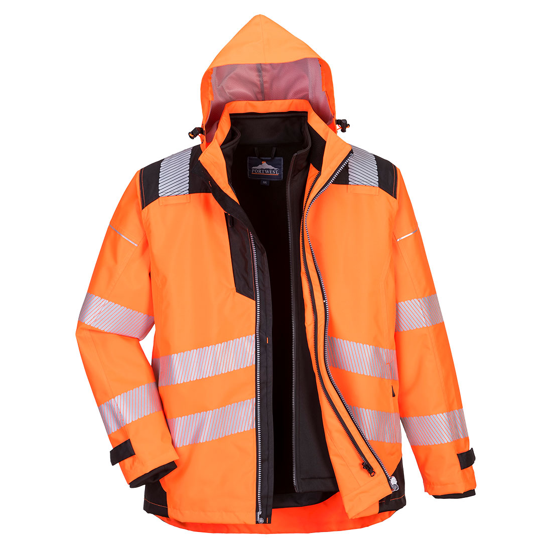 PW3 Hi-Vis 3-i-1 Jacka - Orange/Svart
