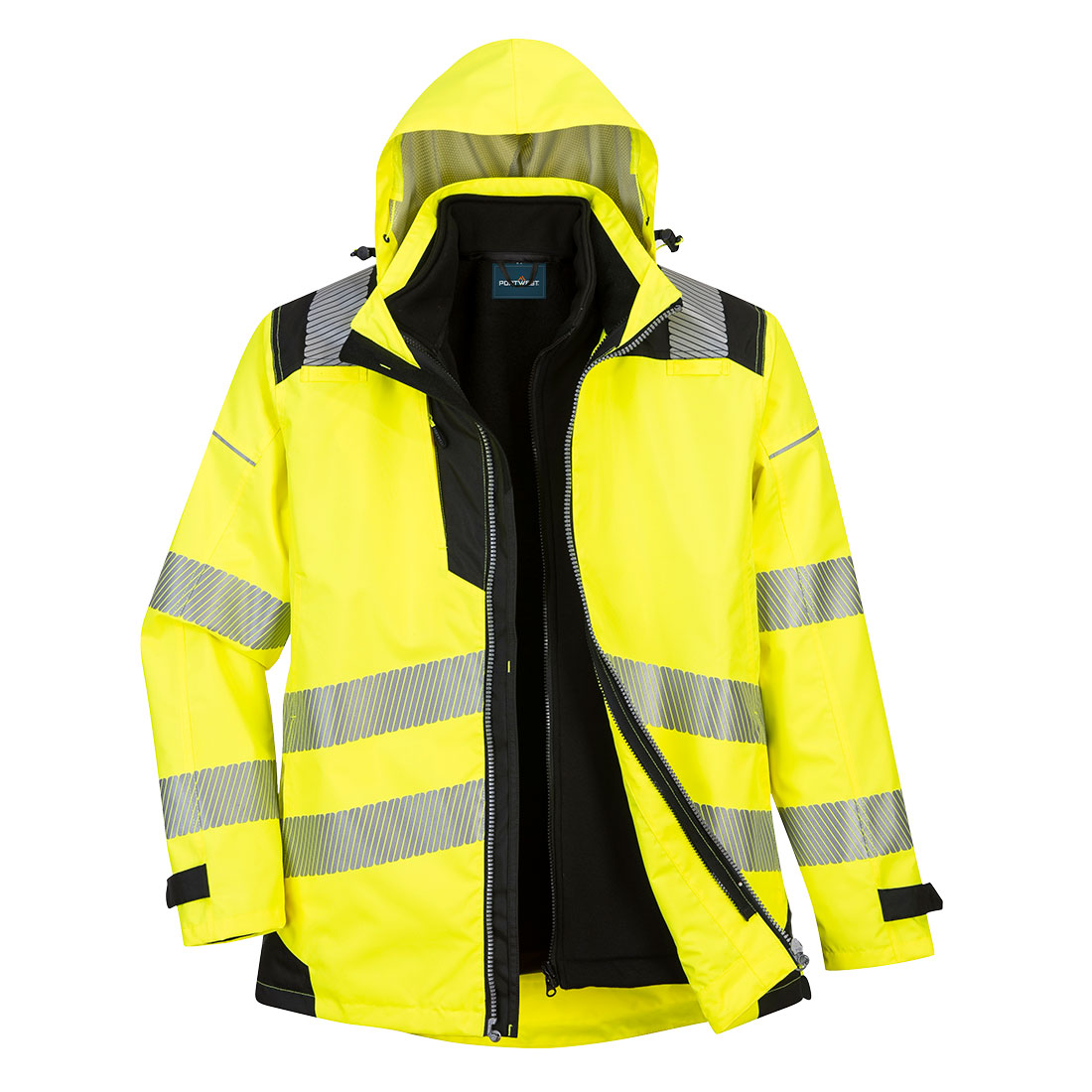 PW3 Hi-Vis 3-i-1 Jacka - Gul/Svart