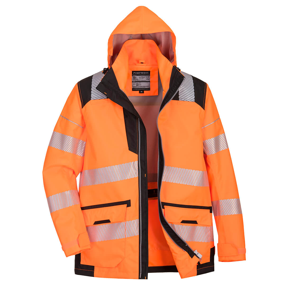PW3 Hi-Vis 5-in-1 jacka - Orange/Svart