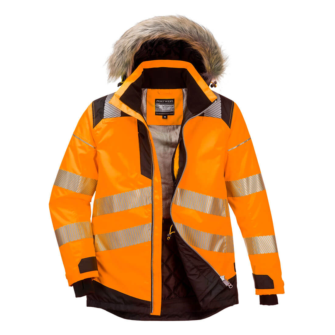 PW3 Hi-Vis Vinter Parkas Jacka - Orange/Svart