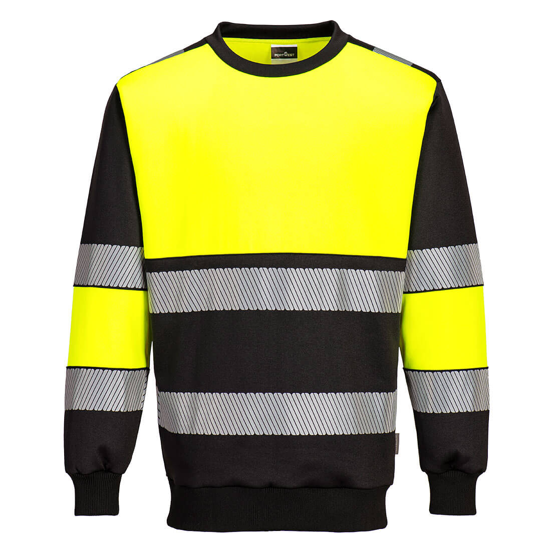 PW3 Hi-Vis Klass 1 Sweatshirt - Gul/Svart