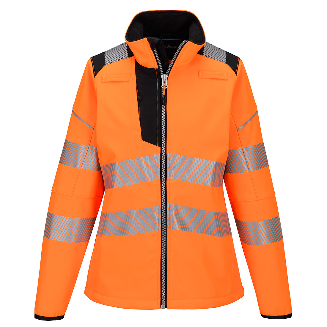 PW3 Hi-vis softshell för kvinnor - Orange/Svart