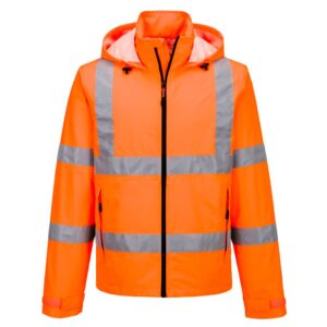 Hi-Vis lättviktig packbar jacka - Orange