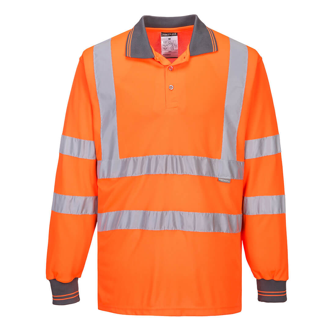Hi-Vis Lång Ärmad pikétröja - Orange