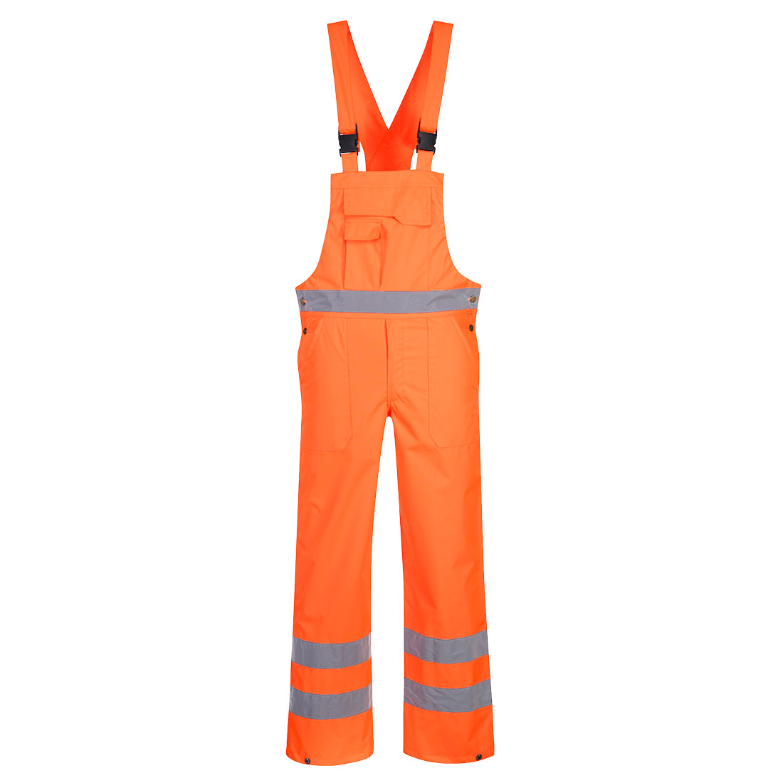 Hi-Vis Hängselbyxa - Ofodrad - Orange