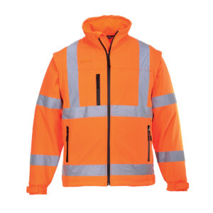 Hi-Vis Softshell Jacka (3L) - Orange