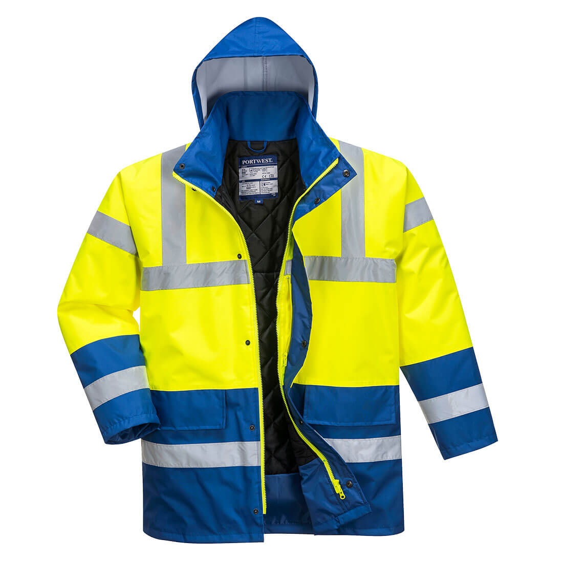 Hi-Vis Contrast Traffic Jacka - Gul/Royalblå