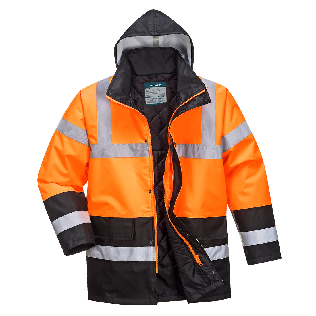 Hi-Vis Tvåfärgade Jacka - Orange/Svart
