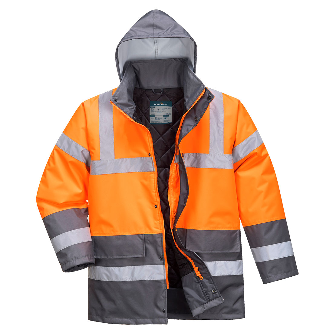 Hi-Vis Tvåfärgade Jacka - Orange/Grå