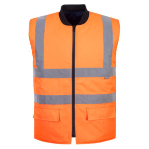 Hi-Vis Vändbar Bodywarmer - Orange