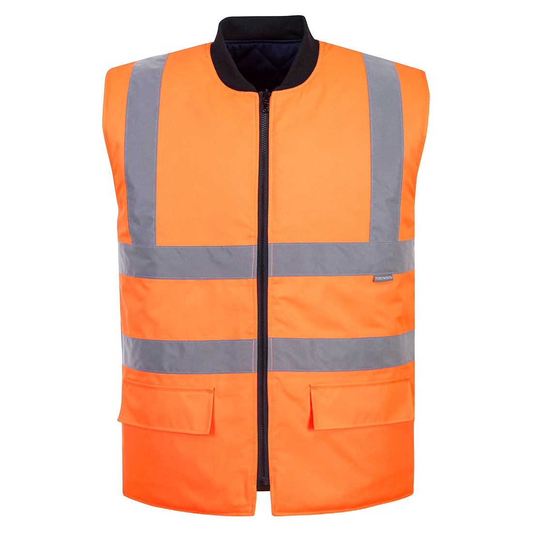 Hi-Vis Vändbar Bodywarmer - Orange