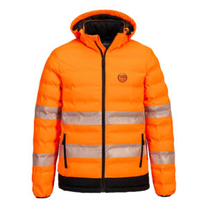 Hi-Vis Ultrasonic Värmejacka - Orange/Svart