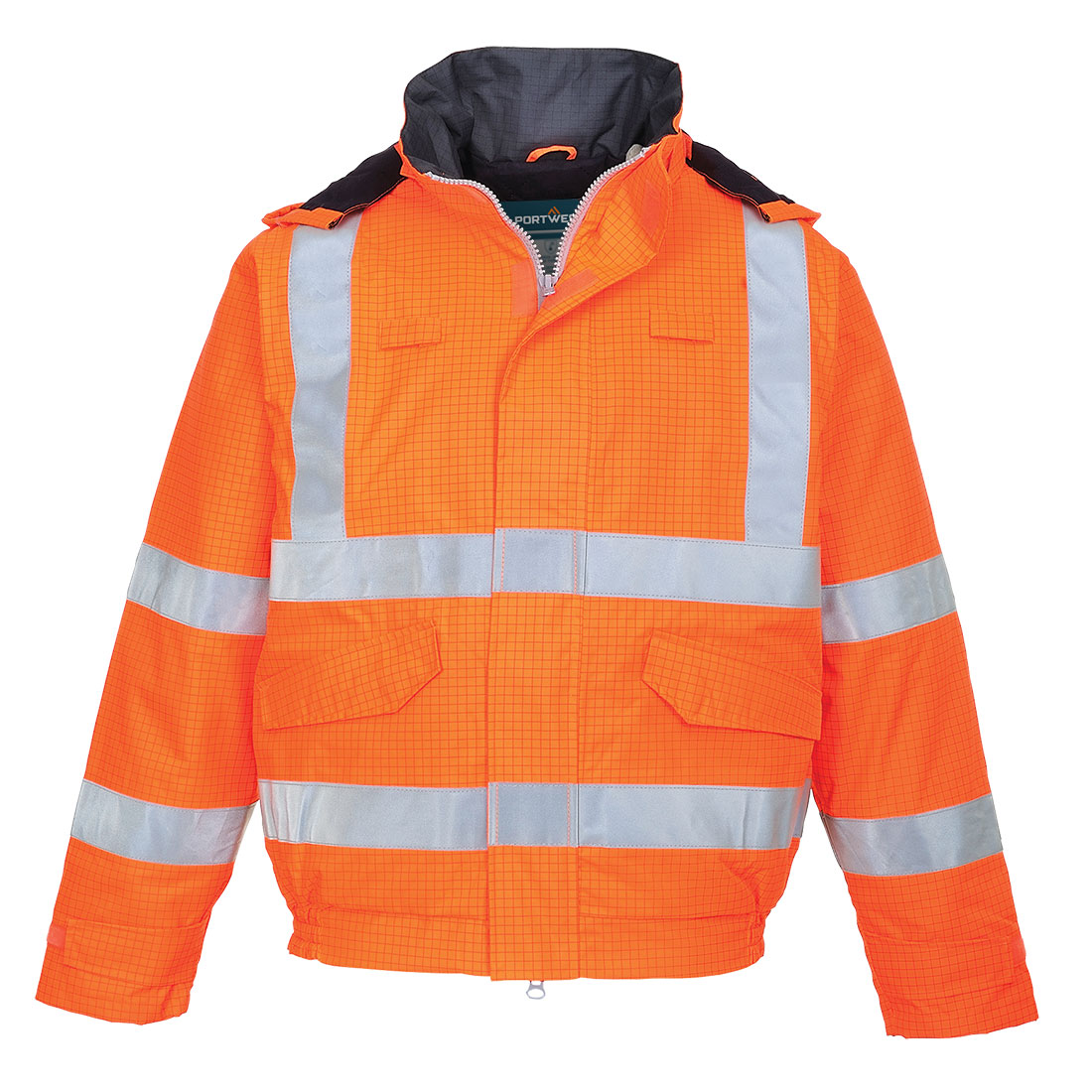 Bizflame Regn Hi-Vis Antistatisk FR Bomber Jacka - Orange