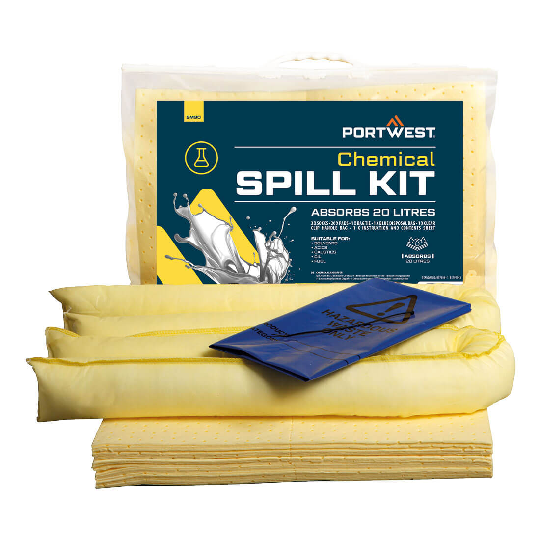 PW Spill 20 Liter Kemikalie Kit - Gul:
