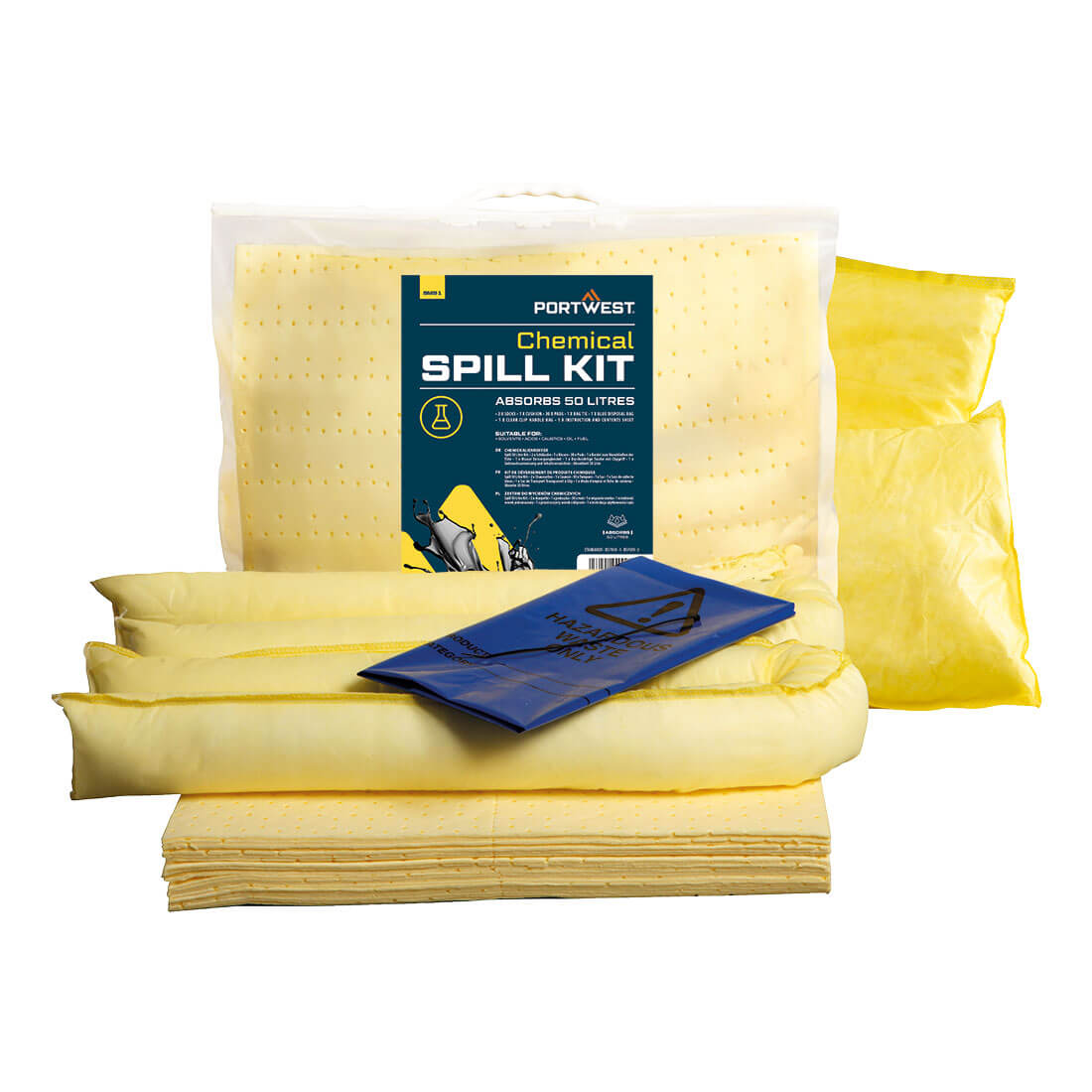 PW Spill 50 liters Kemikalie Kit - Gul:
