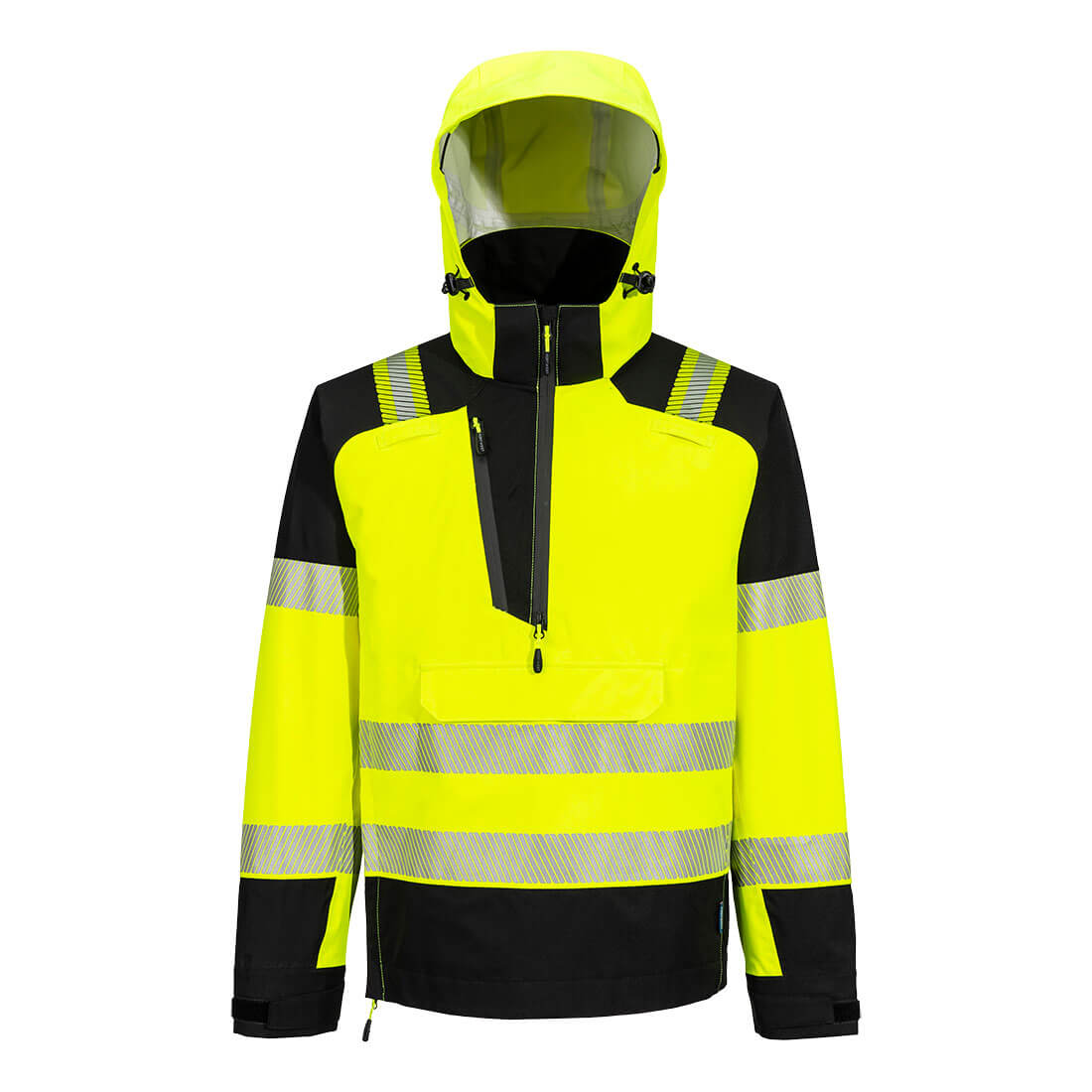 PW3 Hi-Vis skaljacka halv zip (3-lager) - Gul/Svart