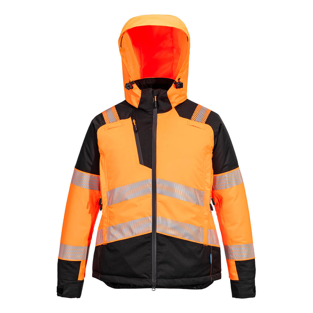 PW3 Hi-Vis Vinterjacka för damer - Orange/Svart