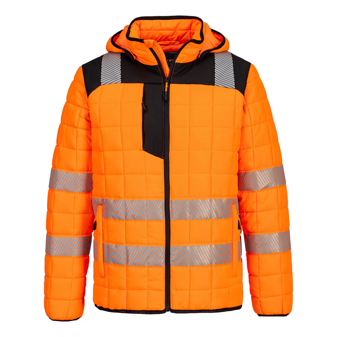 PW3 Hi-Vis Square Baffle Jacket - Orange/Svart