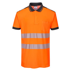PW3 Hi-Vis Pikétröja S/S - Orange/Svart