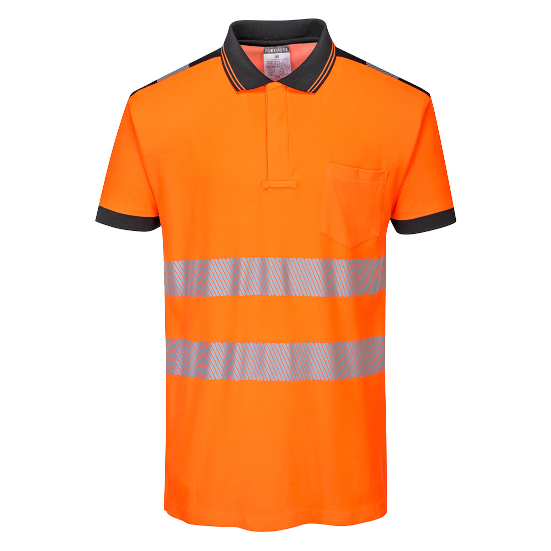 PW3 Hi-Vis Pikétröja S/S - Orange/Svart