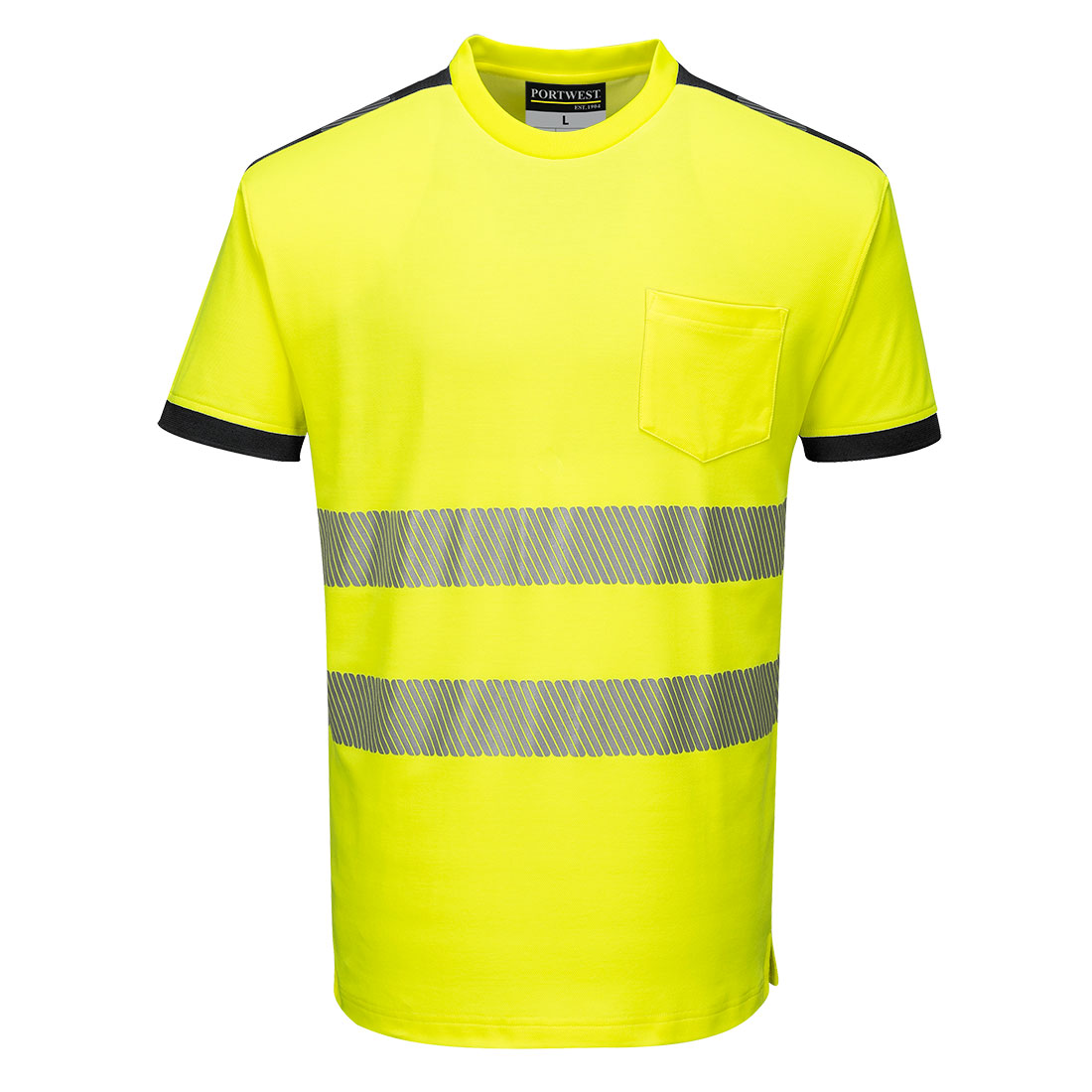 PW3 Hi-Vis Cotton Comfort T-shirt S/S - Gul/Svart