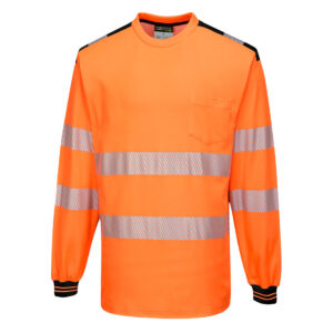 PW3 Varsel Lång ärm T-shirt - Orange/Svart