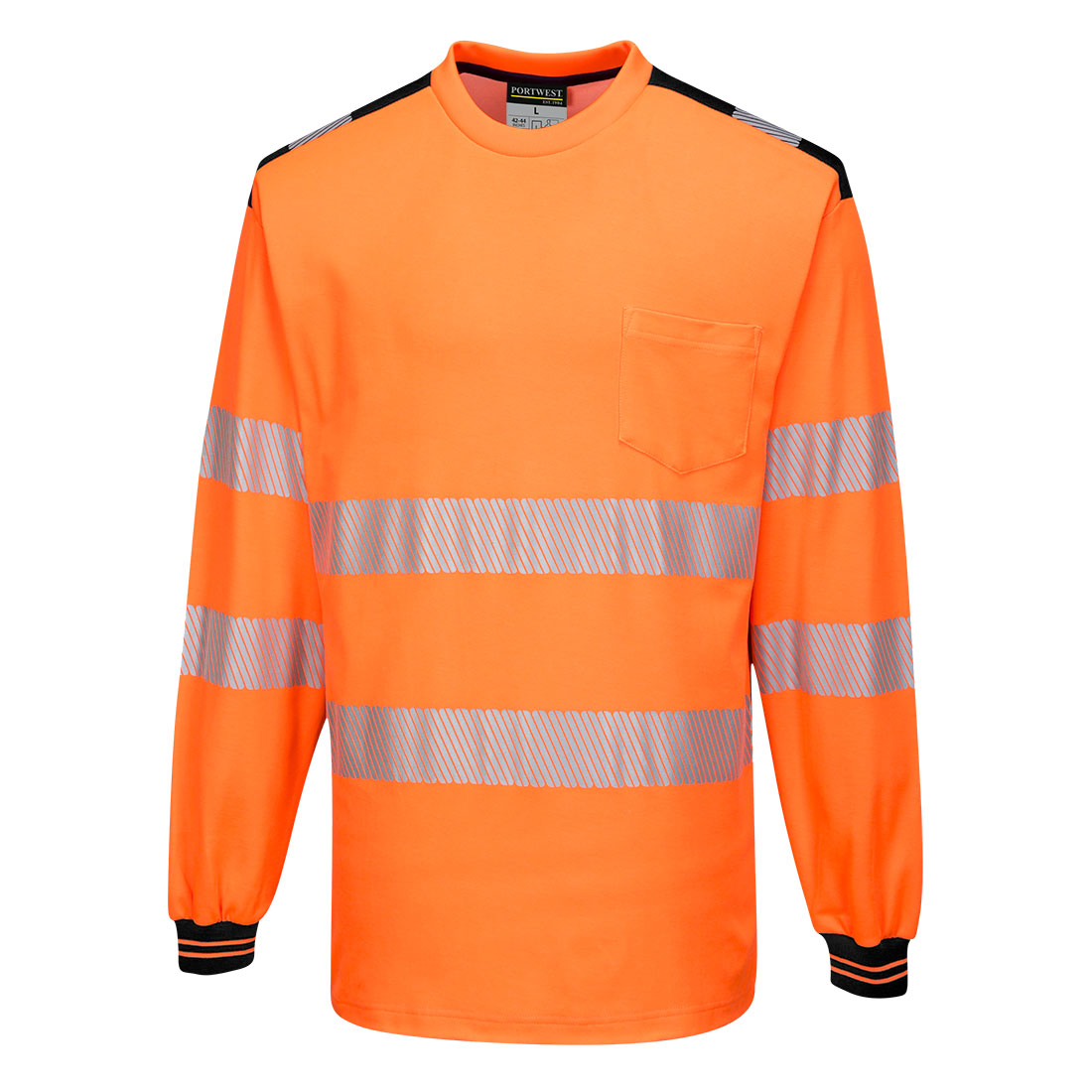 PW3 Varsel Lång ärm T-shirt - Orange/Svart