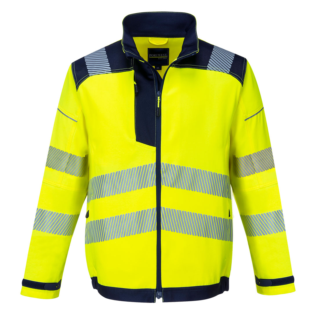 PW3 Hi-Vis arbetar Jacka - Gul/Marinblå