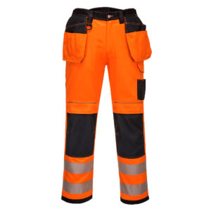 PW3 Hi-Vis Byxor Med Hölsterfickor - Orange/Svart