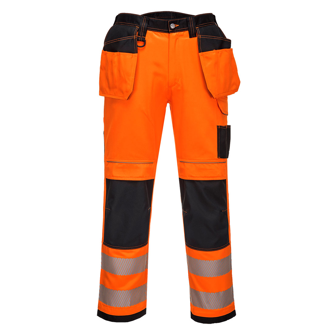 PW3 Hi-Vis Byxor Med Hölsterfickor - Orange/Svart